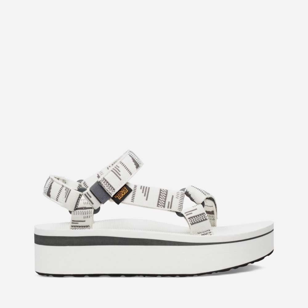 Teva Flatform Universal - Women's Teva Sandals - Light White | India (RAHZ82741)